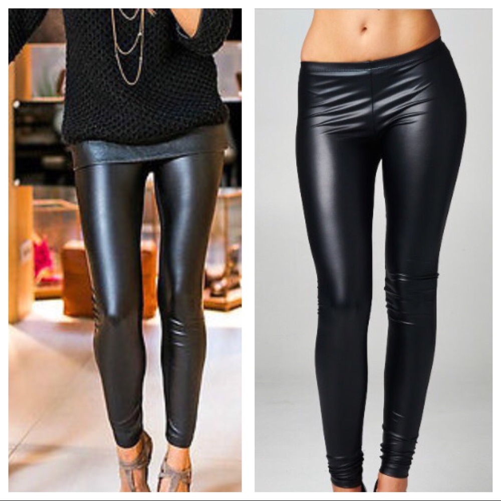 Vegan Matte Faux Leather Leggings